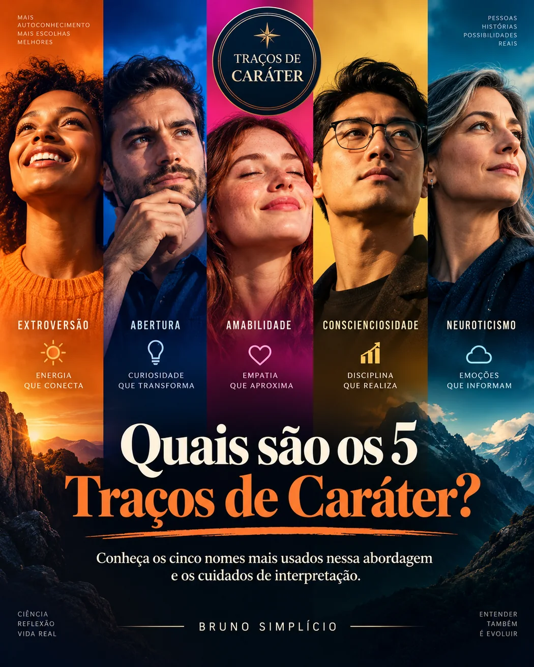 Capa do artigo: Quais são os 5 traços de caráter?